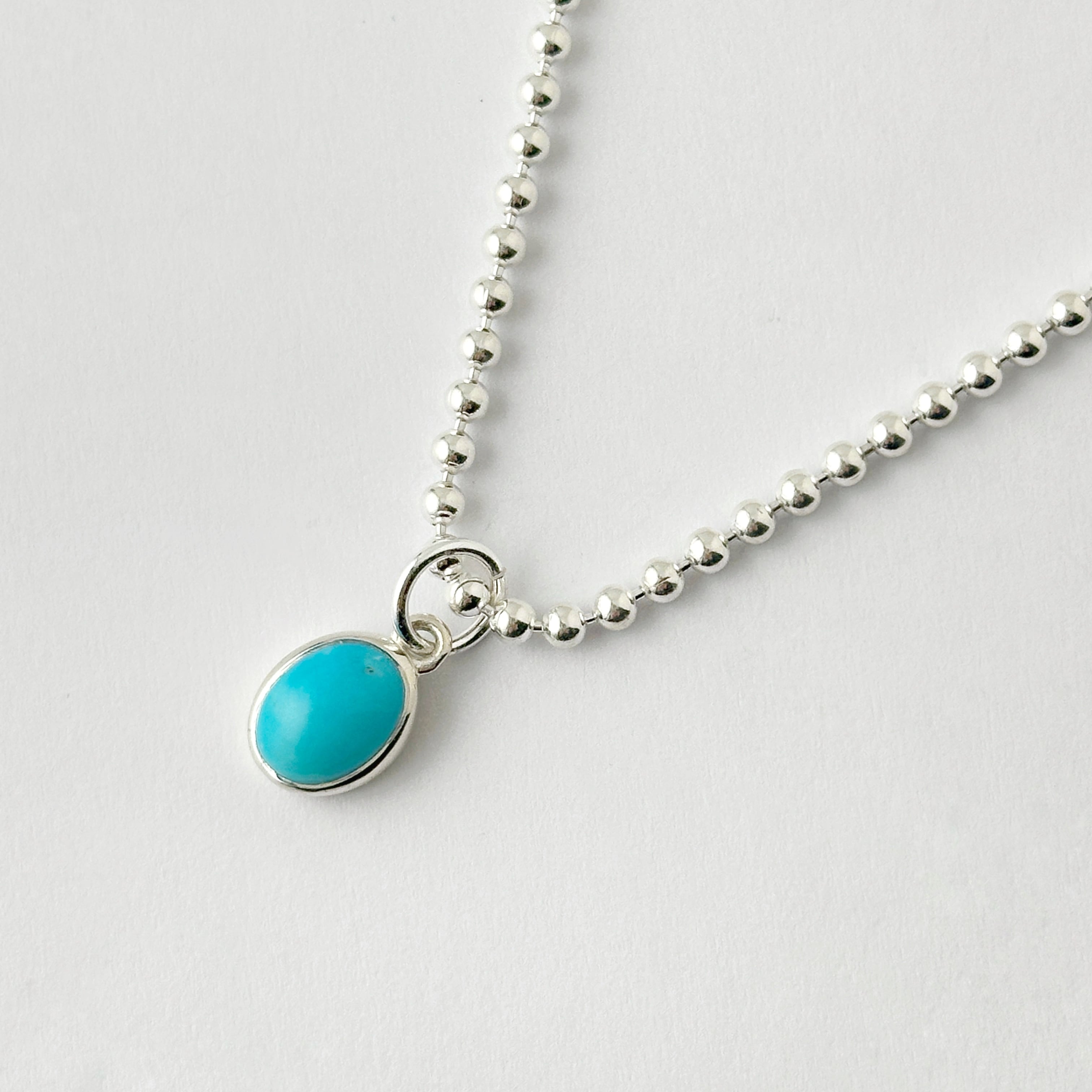 Lagoon Original アリゾナ ターコイズ プチ オーバル型 ペンダント