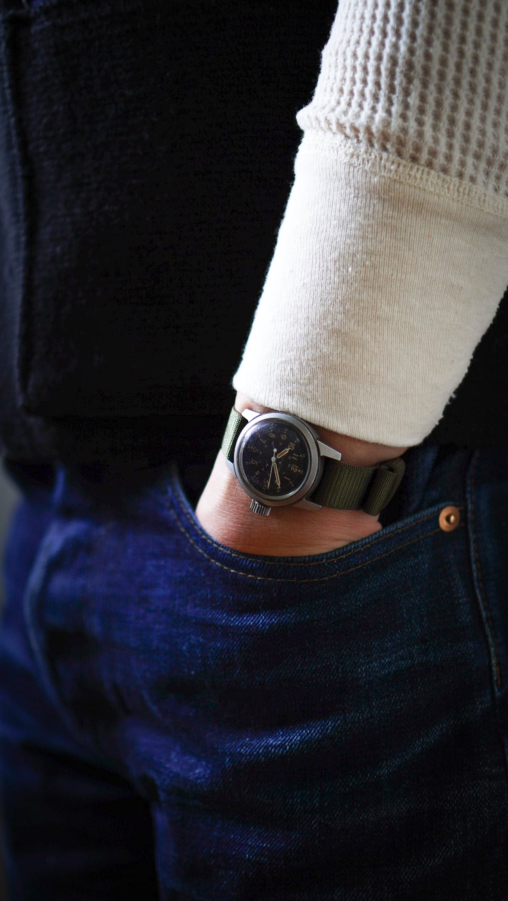 DEADSTOCK / 1960s】米軍 腕時計 ナイロン ベルト ラグ幅16mm 未塗装