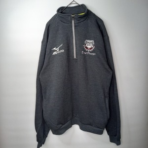 MIZUNO　ハーフジップ　スウェット　トレーナー　企業　刺繍ロゴ　S