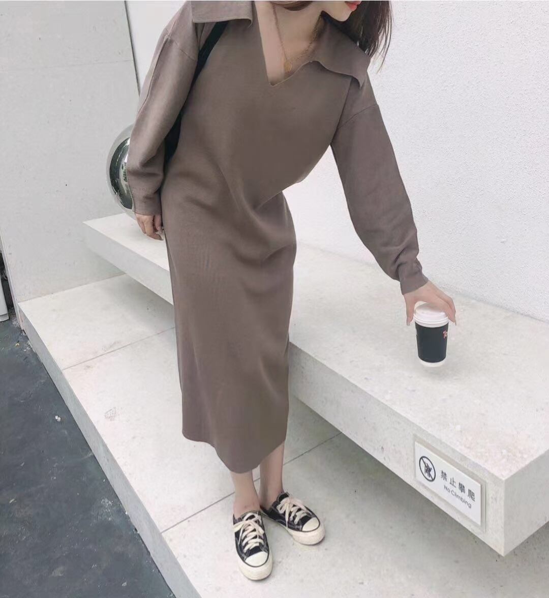 セーラー襟　ニットワンピース　AJ1050-6082