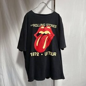 ローリングストーンズ　size：L程度　バンドTシャツ　半袖　黒　古着