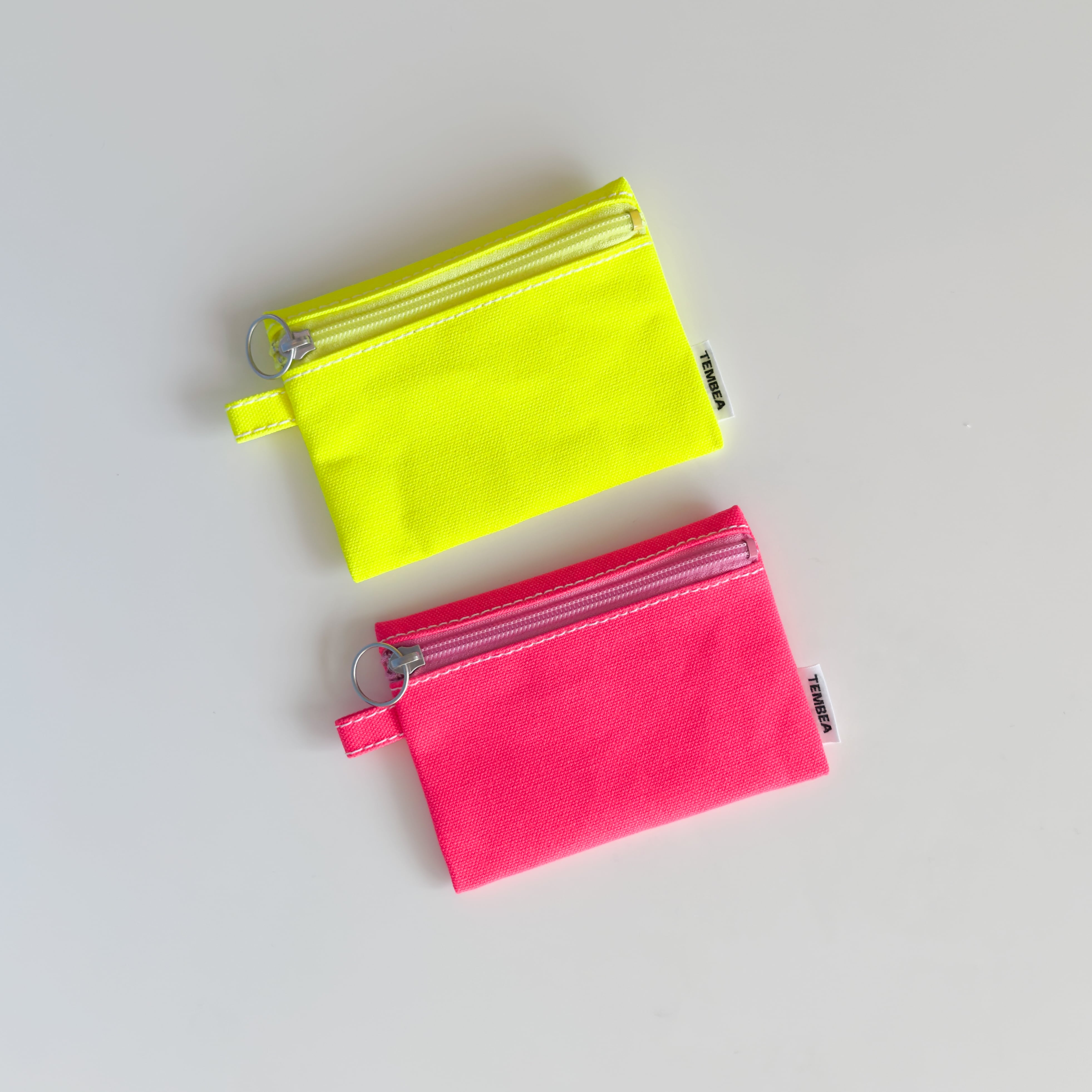 TEMBEA FLAT POUCH SMALL  NEON PINK / NEON YELLOW