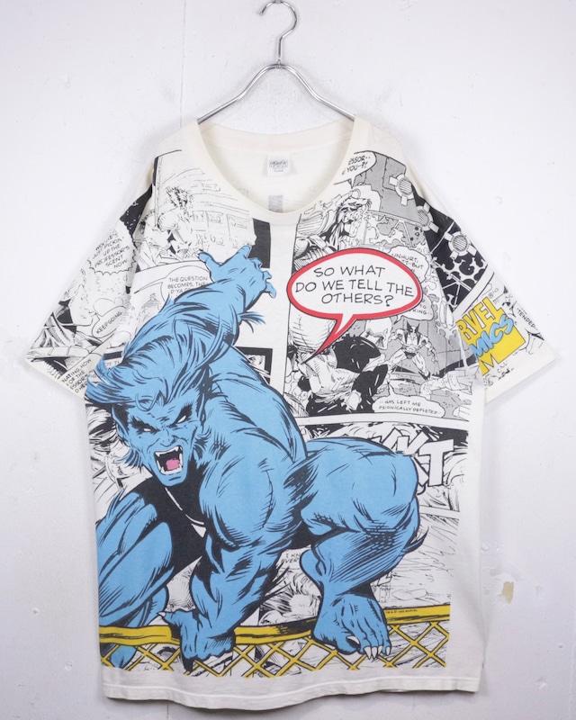 【Caka act2】90’s “X-MEN” Comic Silk Screen Printed Vintage T-Shirt