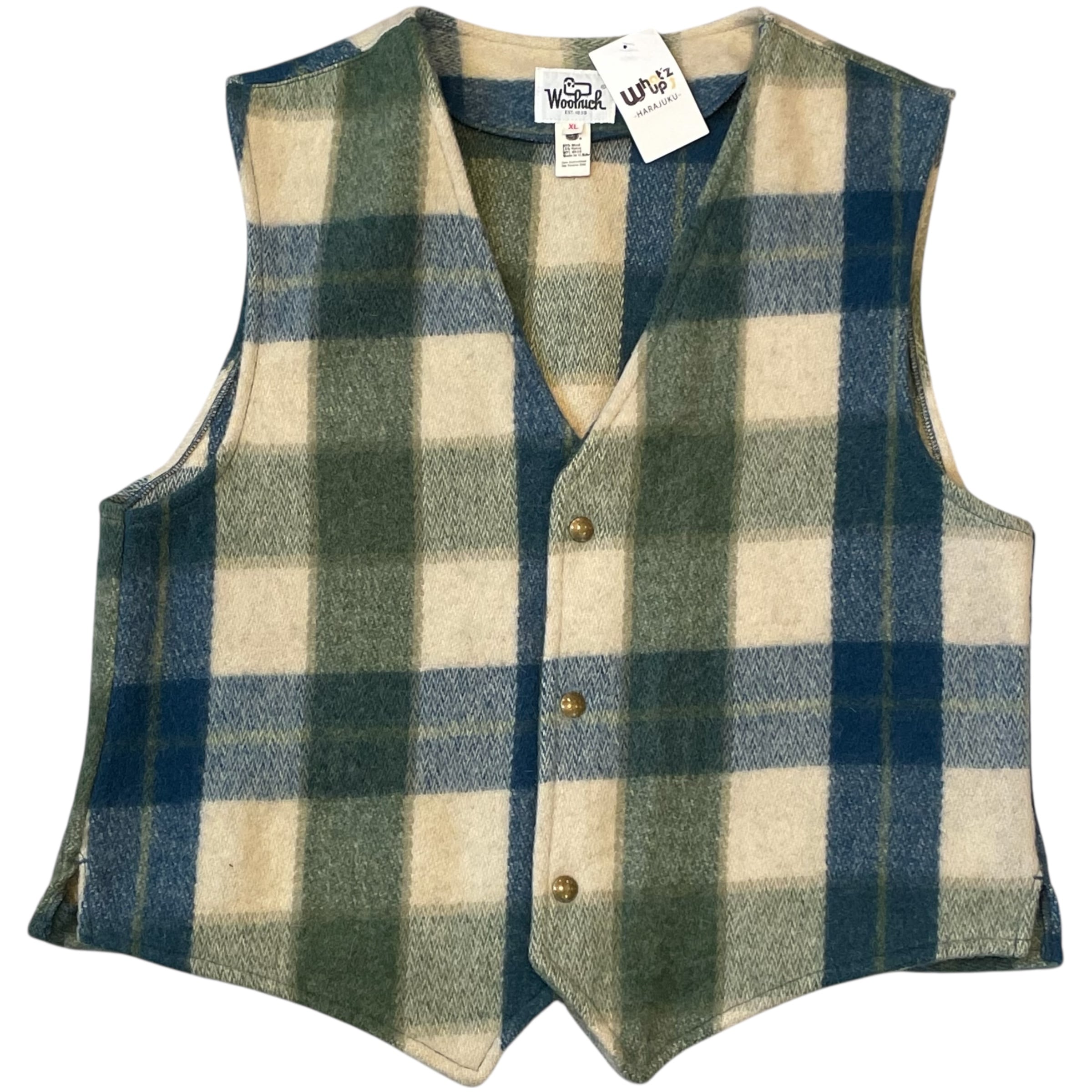70s Woolrich check wool vest
