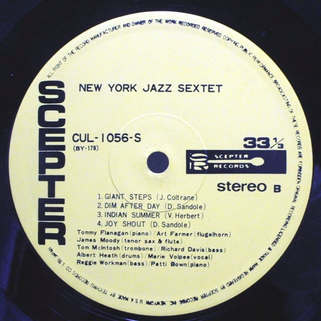 New York Jazz Sextet / New York Jazz Sextet [CUL-1056-S] - 画像4