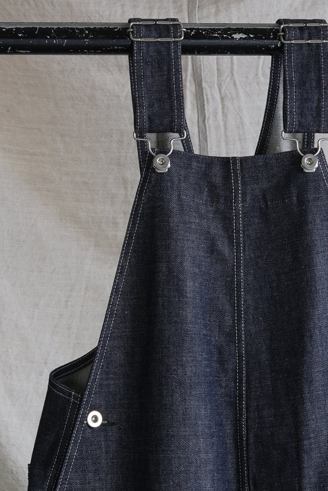 TUKI - 原田服飾研究所 - TYPE 2, LOOSE FIT SALOPETTES (INDIGO