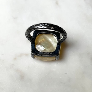 BOTTEGA VENETA silver ring set with stone