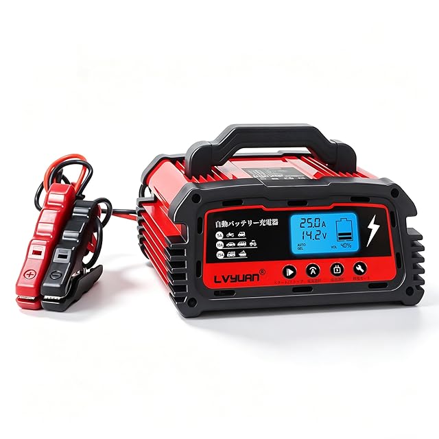 リョクエン（LVYUAN）【正規品】 全自動パルスバッテリー充電器 定格