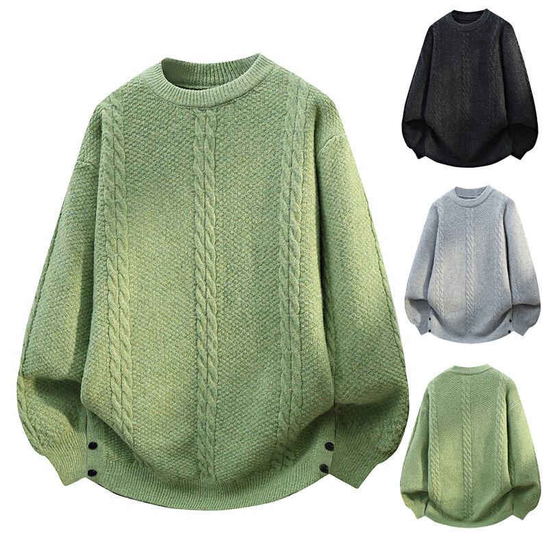 STONE  グリーン ニット Lサイズ STONE ISLAND Logo Patch Crewneck Knitted Jumper 'Green' 7815528D3
