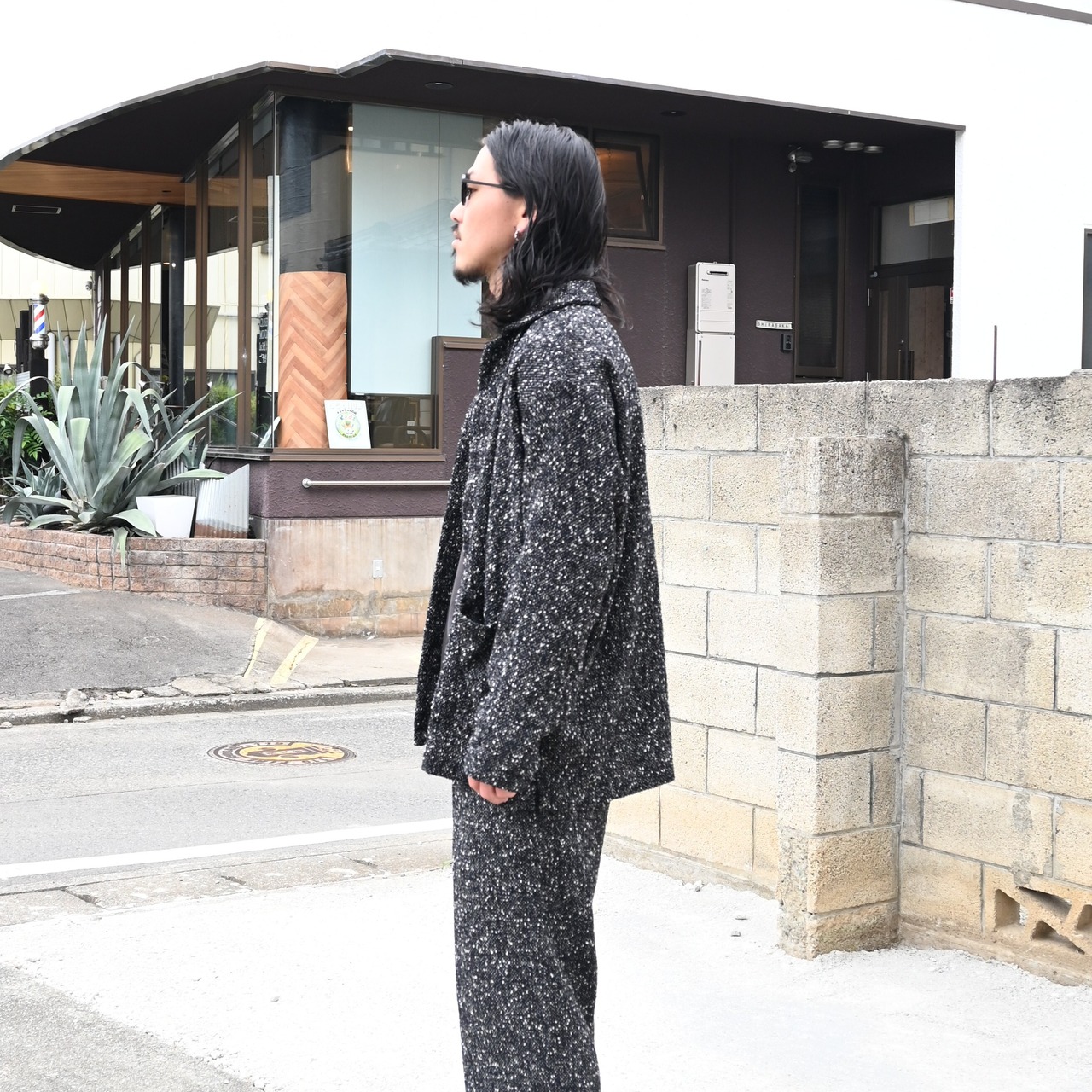 INTERIM(インテリム)ブークレツイードセットアップスタイル