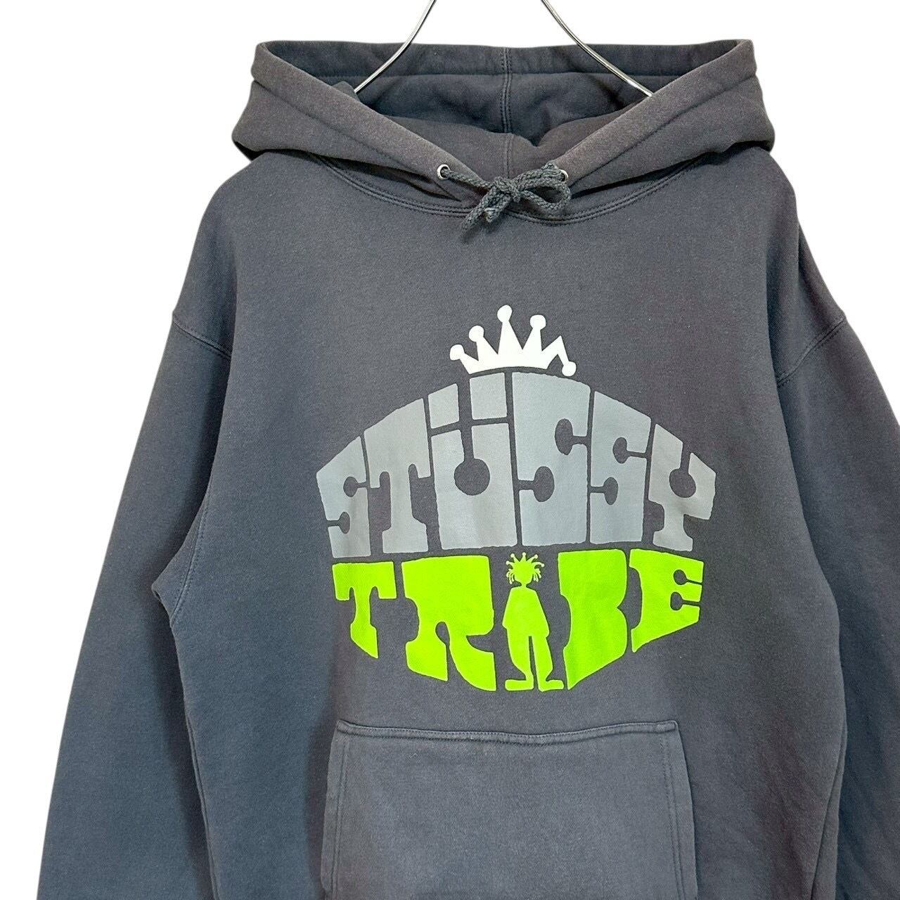 stussy ステューシー ジップパーカー M バックロゴ プリント ワールド