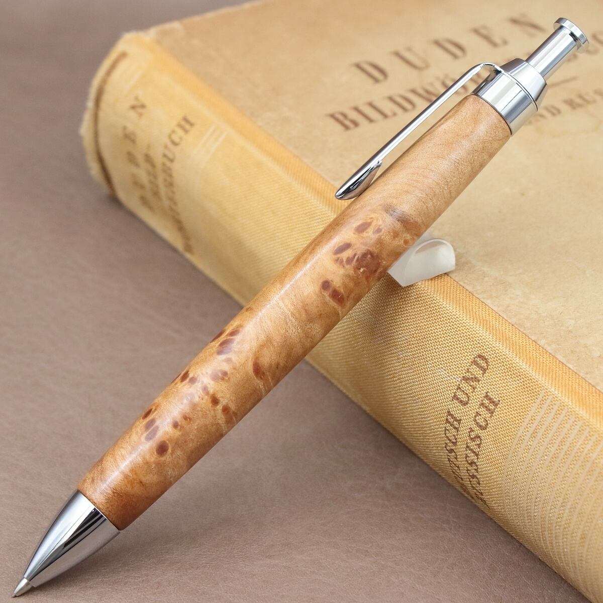 「ハードメイプルバール 瘤杢・Pencil 0.5mm」木軸シャープペンシル Viriditas銘木ペン