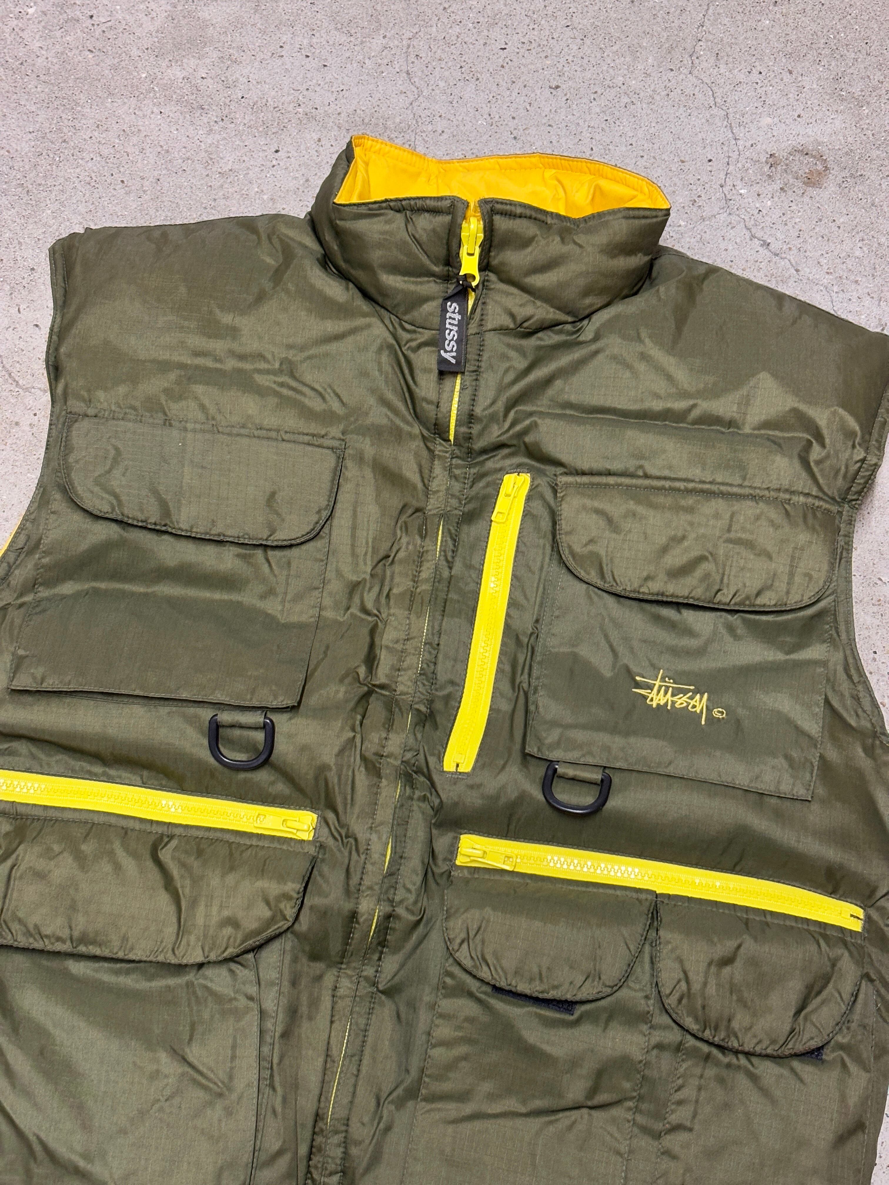 OLD STUSSY 90s リバーシブル フィッシング ダウンJK L 90s OLD STUSSY