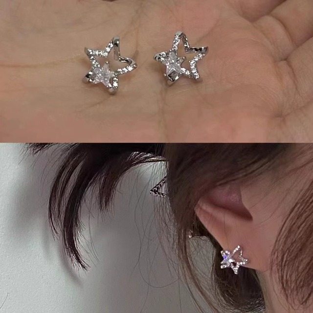 star   pierce/スターモチーフ　韓国ピアス　韓国アクセサリー　　ピアス　LL25112401