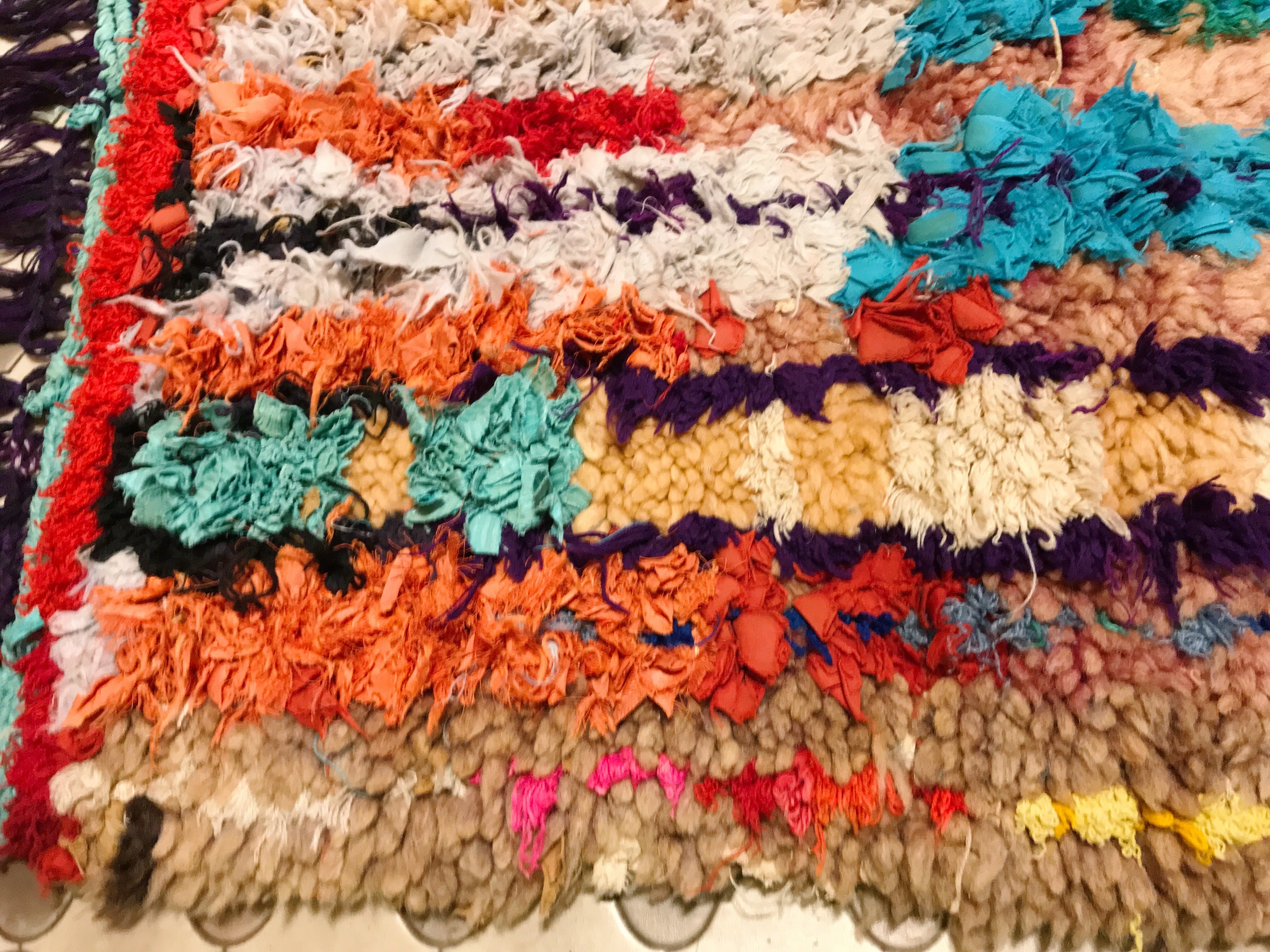 Vintage moroccan beige × multicolor berber rug Vintage moroccan beige × multicolor berber rug