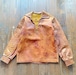 70s  Leather Craft  Lace up Pull Over Jacket