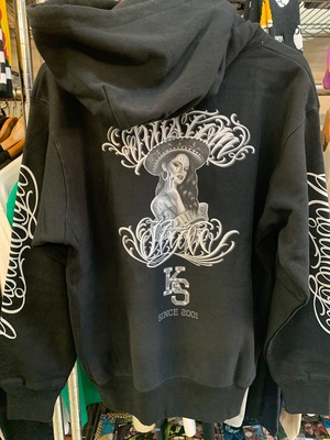 KUSTOMSTYLE  "SUR CALIFAS'" PULLOVER HOODIE パーカー "BLACK"