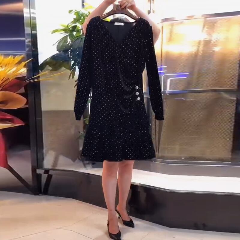 プラスサイズの女性の太ったmmドットドレスは2020年の秋 ミックスインファッション76352222378