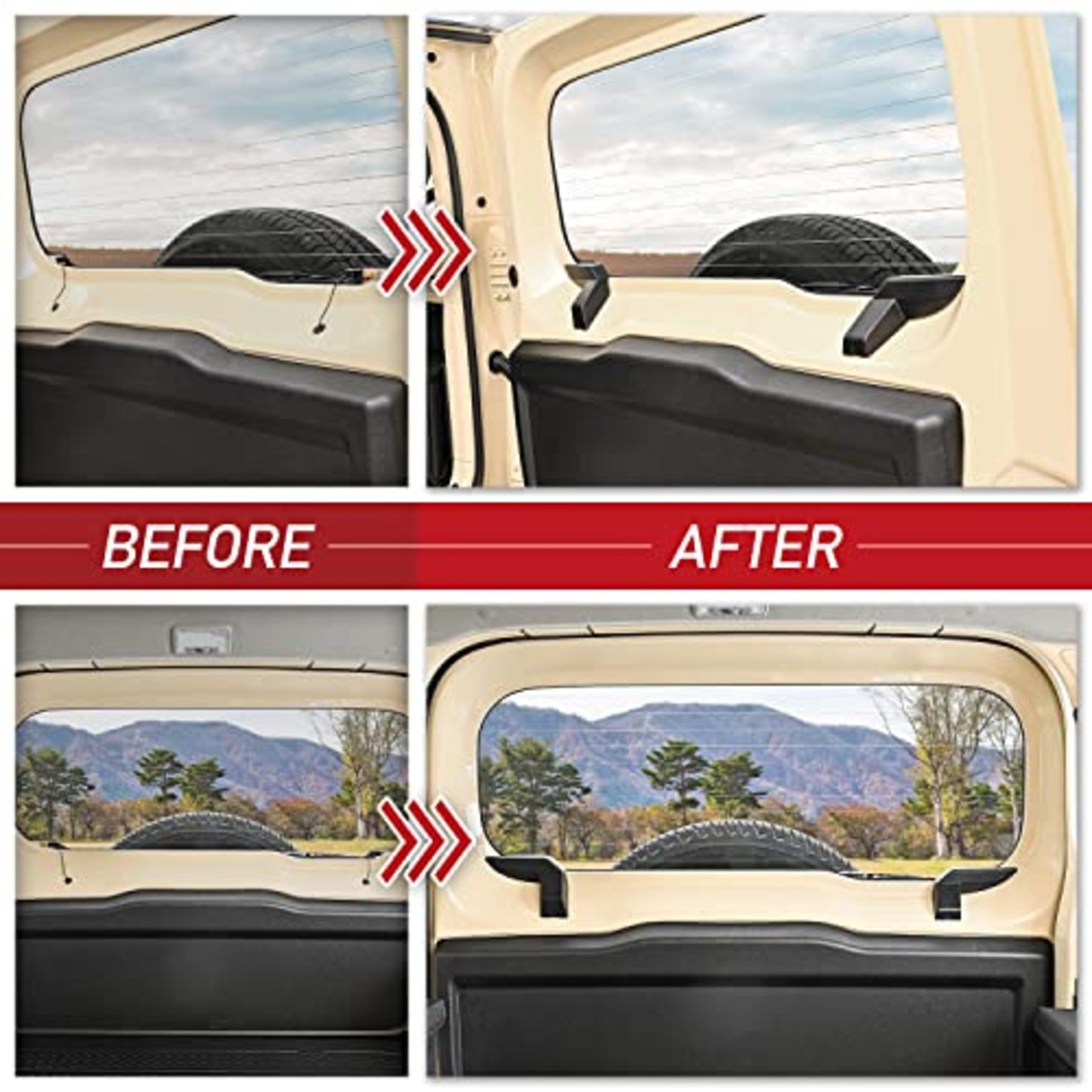 セイワ(SEIWA) 車種専用用品 スズキ ジムニー&シエラ&ノマド(JB64/JB74/JC74)専用 マグネットリアデフォッガーカバー IMP201 専用設計 マグネット取付 2個セット ケーブル保護 熱線カバー カー用品 5ドア JIMNY NOMADE にも対応