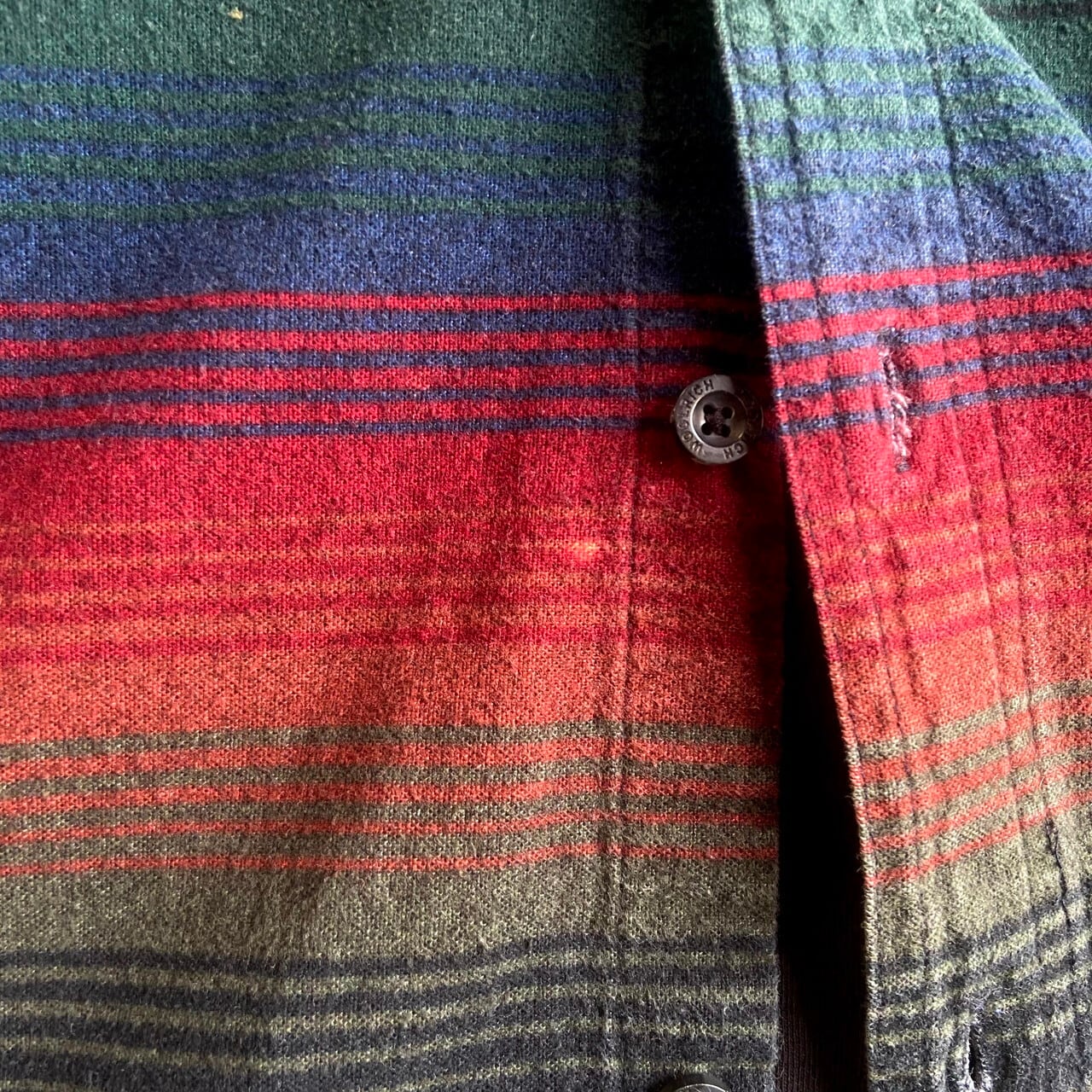 ビッグサイズ WOOLRICH ウールリッチ ネイティブボーダー柄 フランネル 
