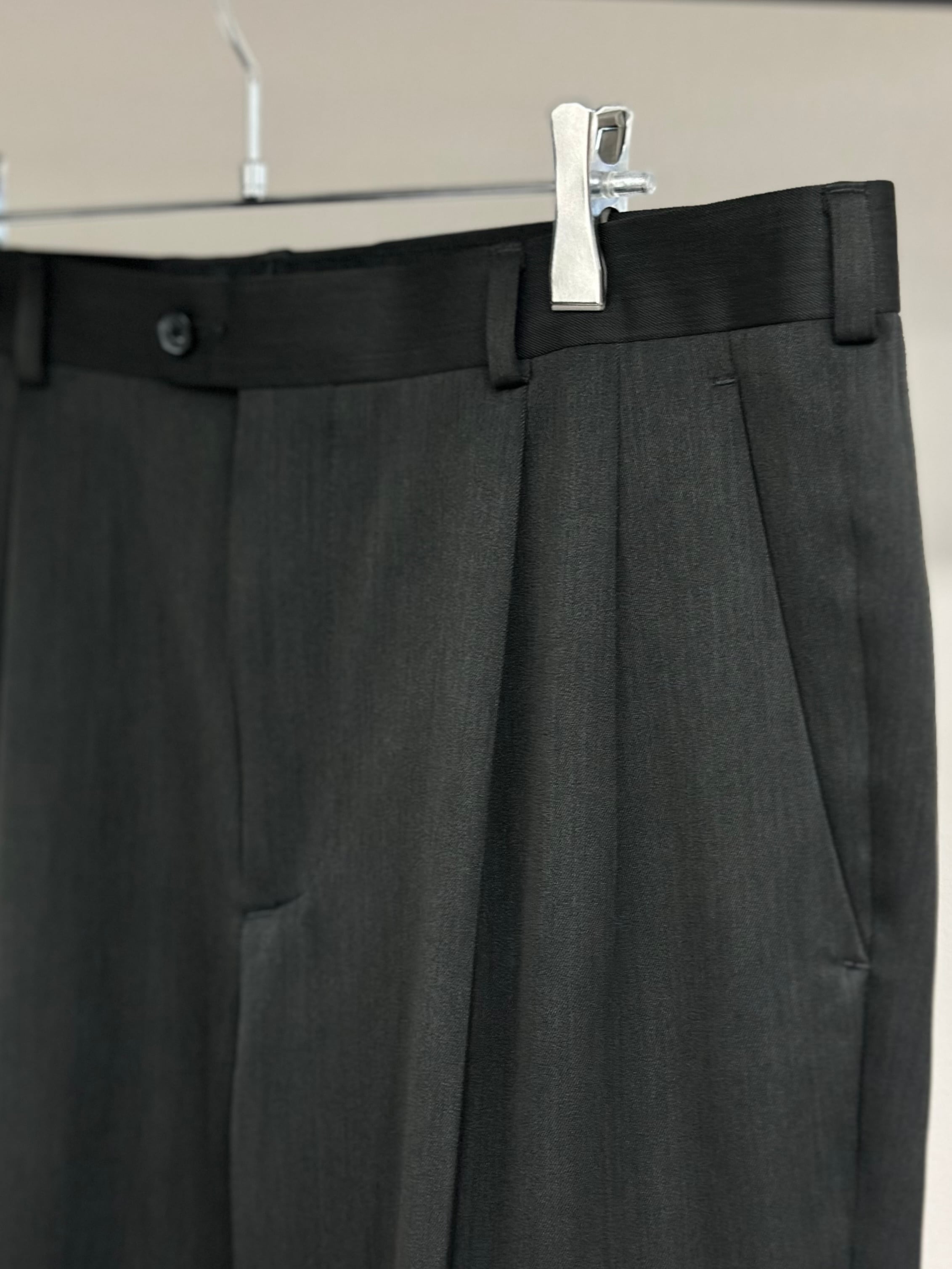 00s PERRY ELLIS PORTFOLIO 2 Tuck Poly Wide Slacks | miyabi