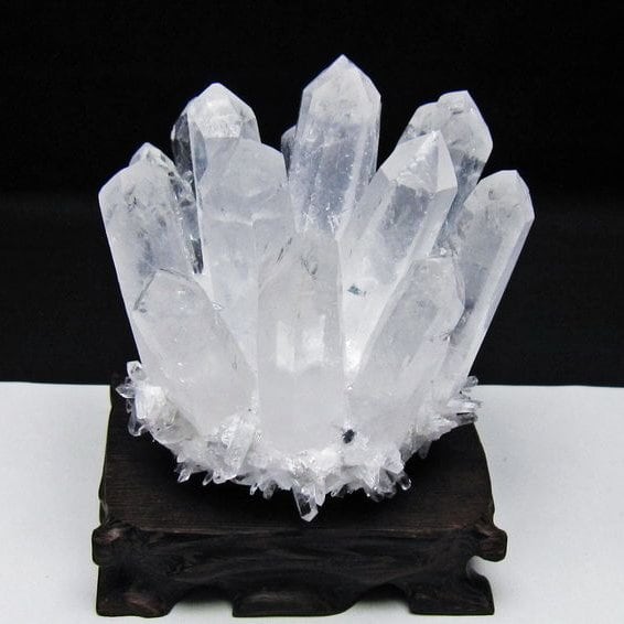 水晶 クラスター 水晶 原石 台座付属 一点物 おまかせ便 182-8614