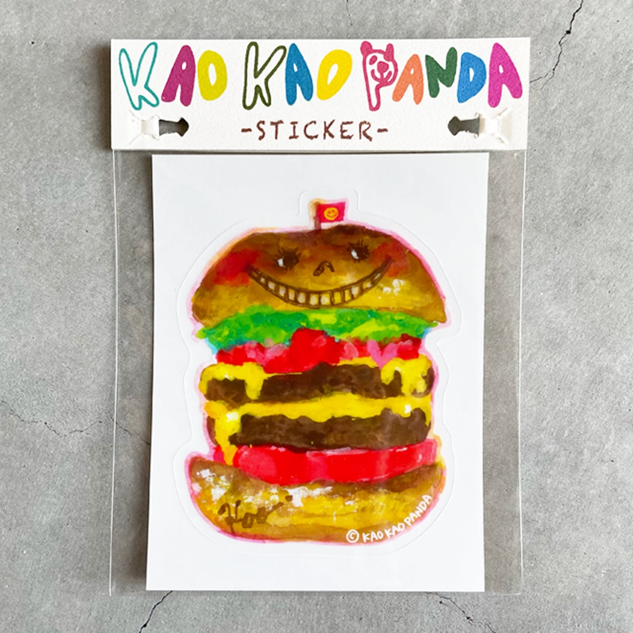 STICKER ニコニコバーガー | KAO KAO PANDA STUDIO NET SHOP