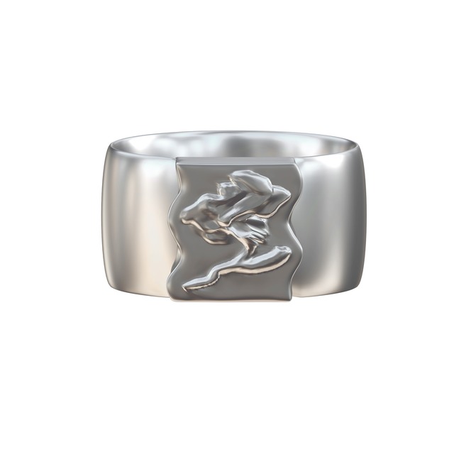 [R026]Silver 925 rose design ring