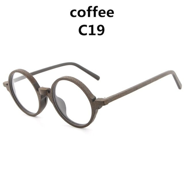Wood grain ”MARU” megane（木目の丸メガネ）【BJ0012】 | BOBO BIRD