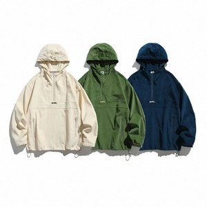 Half zip hooded anorak jacket 1253