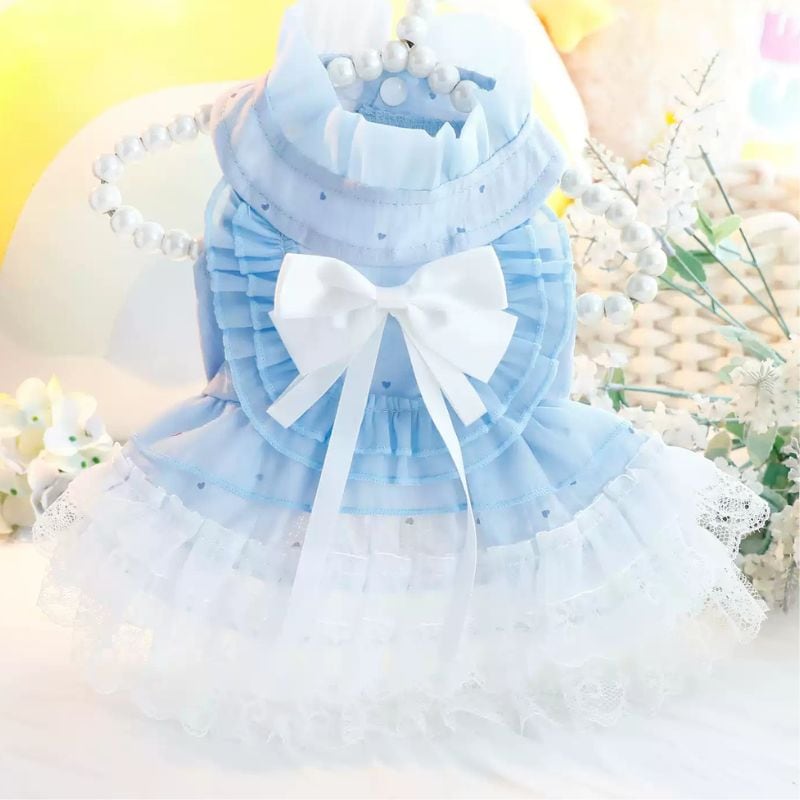 スタンドカラープリンセスドレス 犬服 01271