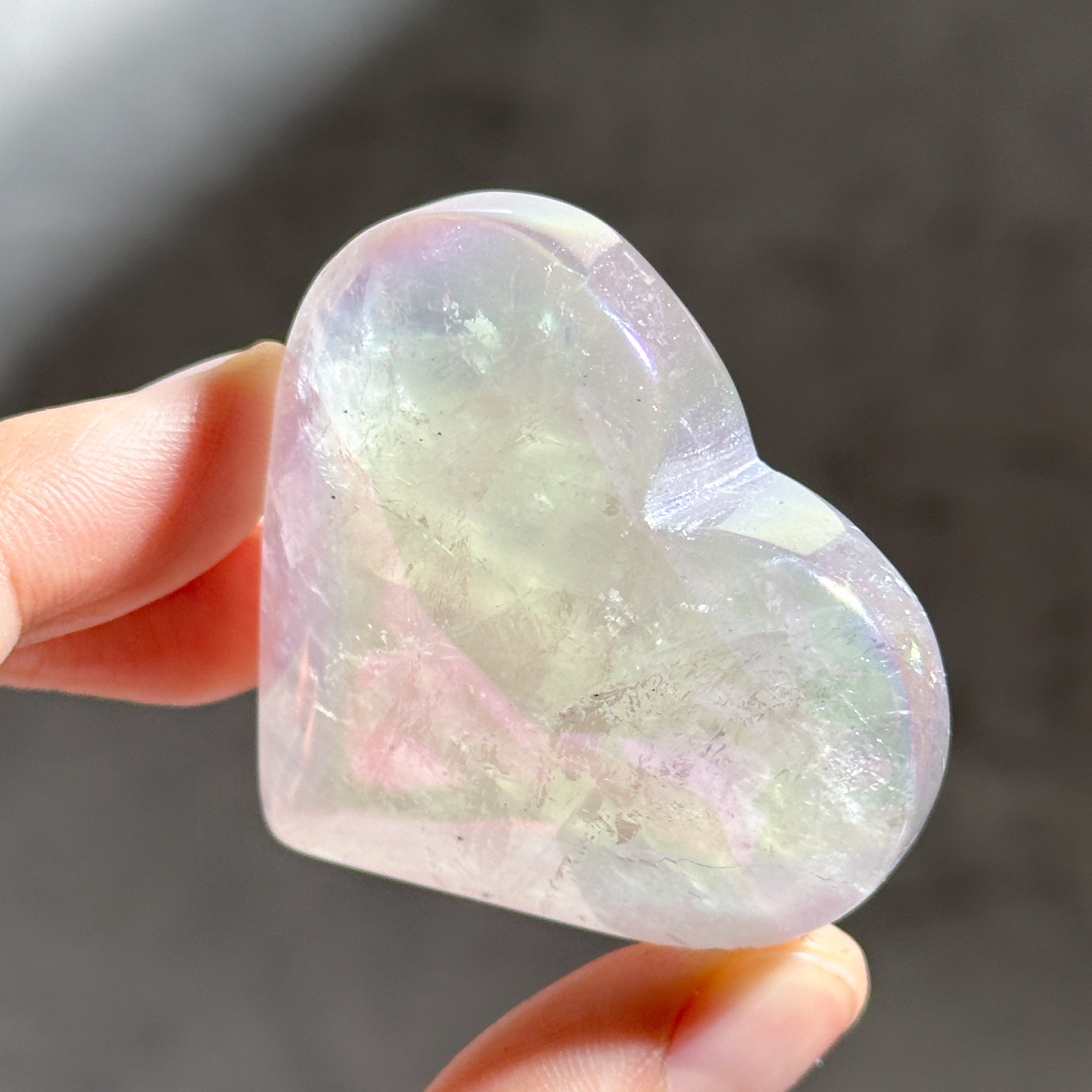 ♡エンジェルオーラローズクォーツ ハート82♡ Angel Aura Rose Quartz