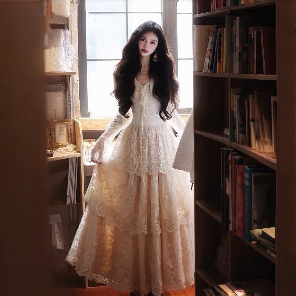 【dress】ティアードレースワンピース N3470