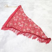 フラメンコ 衣装 シージョ ピキージョ レッド系 ピンク系 赤 ピンク 花柄 フレコ フリンジ ダンス パーティ 発表会 飾り 装飾 軽い 薄い ステージ衣装 ダンス衣装 薄手 軽量