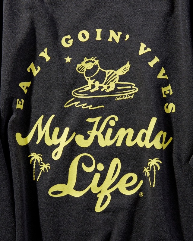 Easy Goin' VIVES ロングTシャツ（ペッパーグレー×ターコイズ）