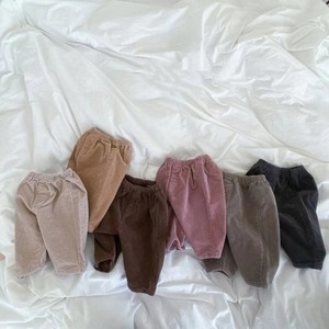 【冬作】韓国風コーデュロイロングパンツ
