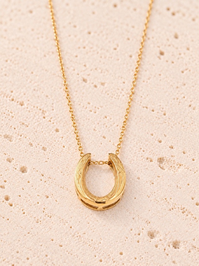 316L hawaiian simple horseshoe necklace  #n30