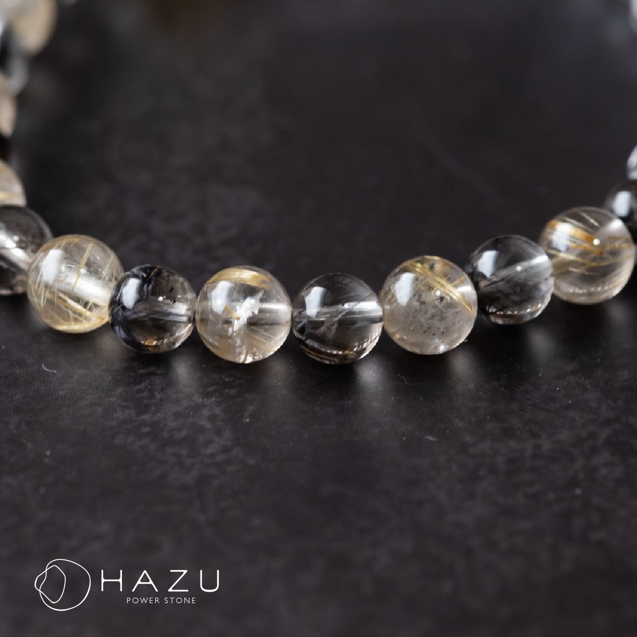 細身のプラチナ＆ゴールドルチル［プラチナルチル／ルチルクォーツ／水晶］