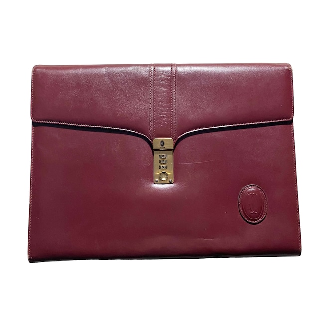 vintage CARTIER leather clutch bag