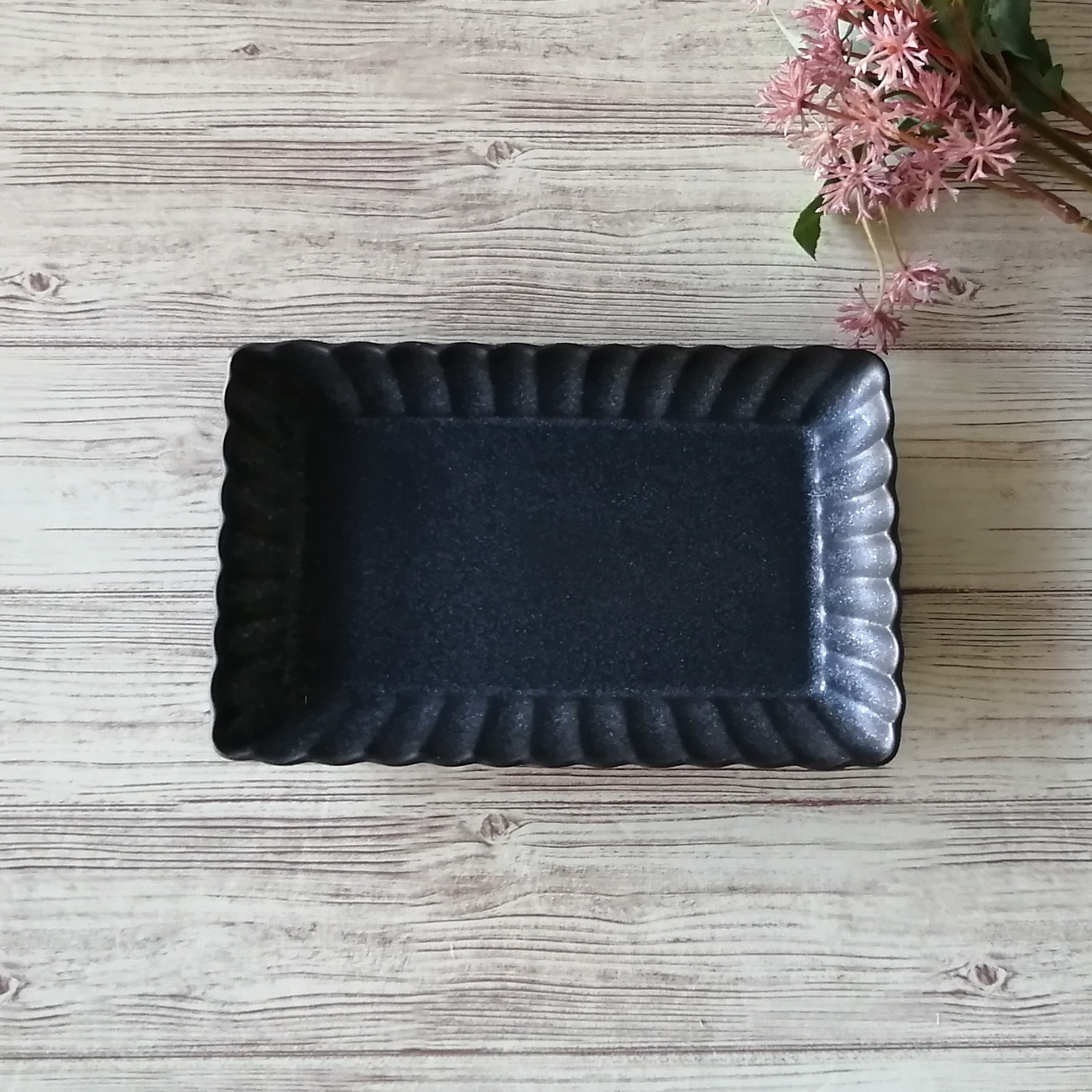 かすみ 長角皿 Sサイズ 17cm 全5色 和食器 花のお皿 | 食器のほっこり屋