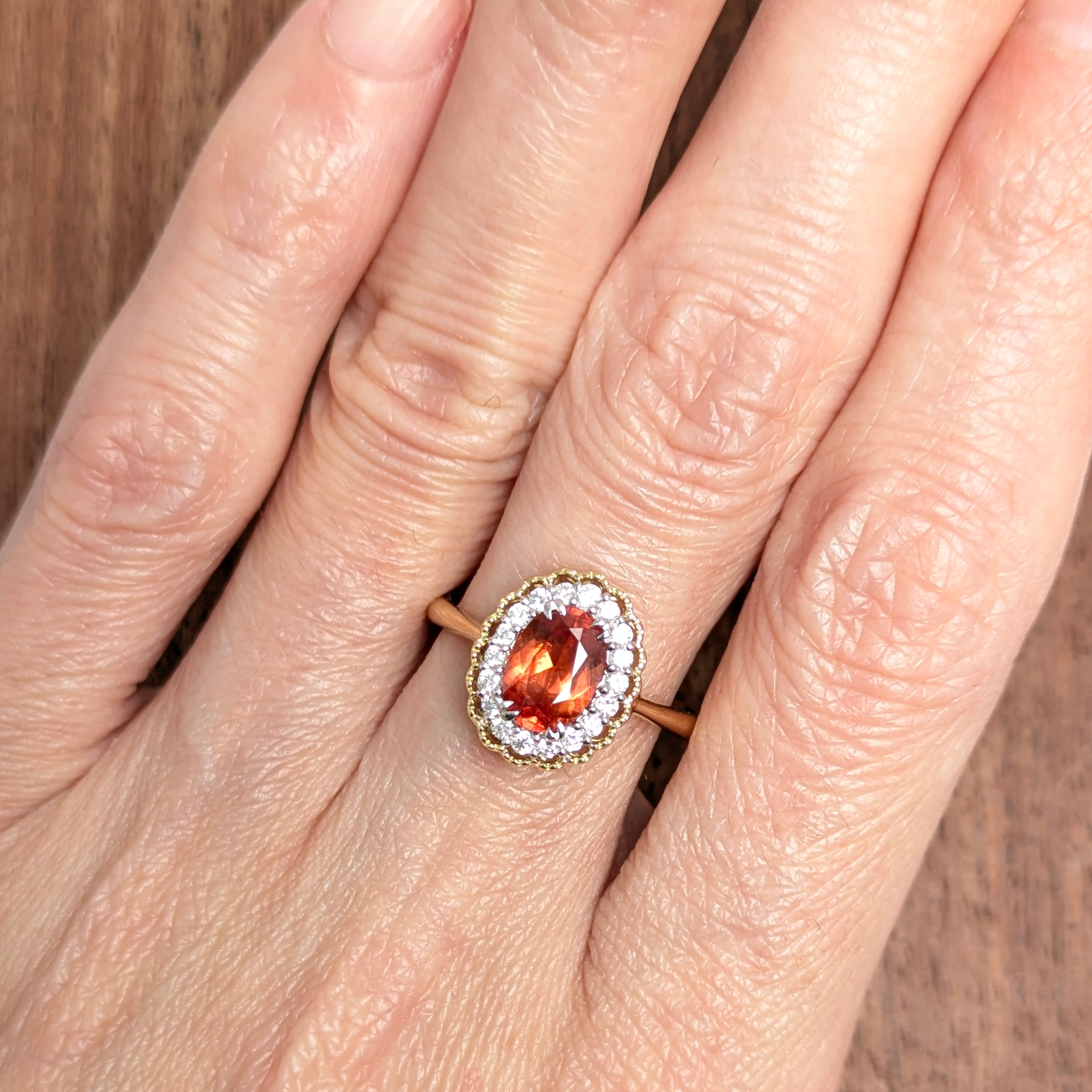 K18/Pt950ロードクロサイトリング ロードクロサイト 1.134ct