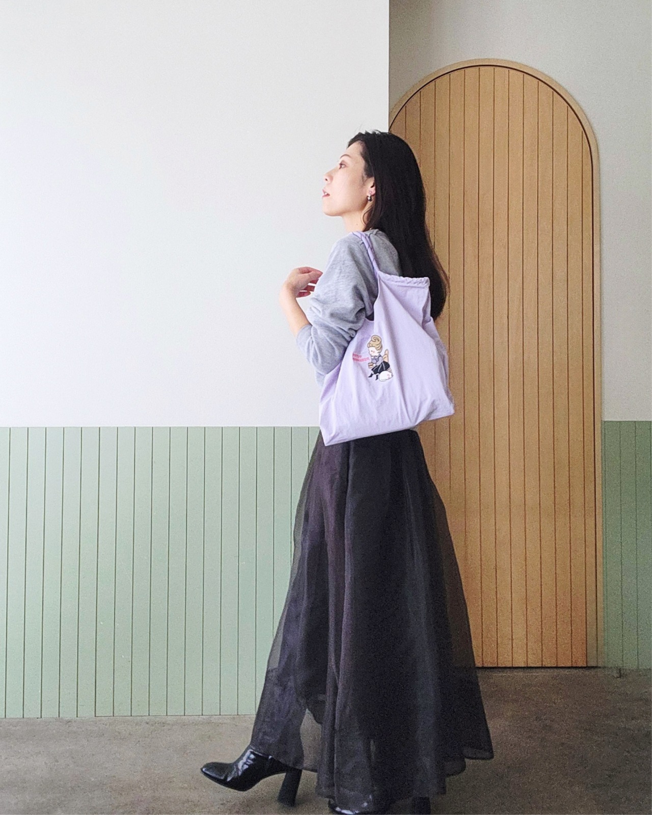 【11/30まで】Sweet_刺繍エアリー トートバッグ - 4