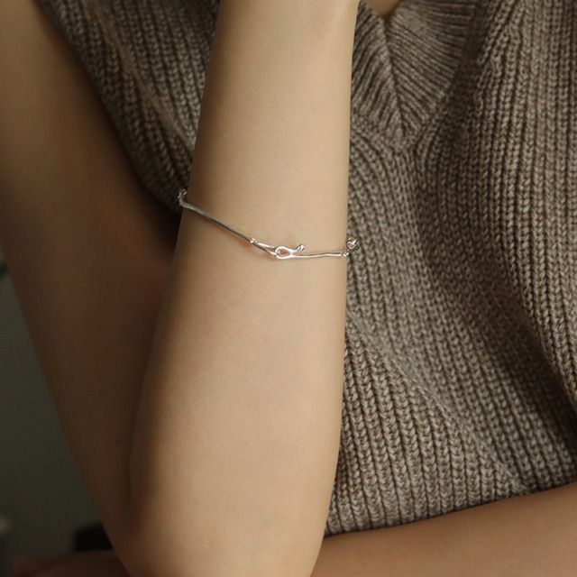 silver925 knot  design bracelet