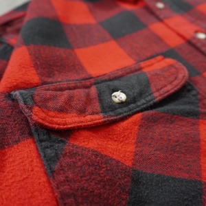 90s St.John's Bay heavy flannel shirt "made in USA" XL 古着