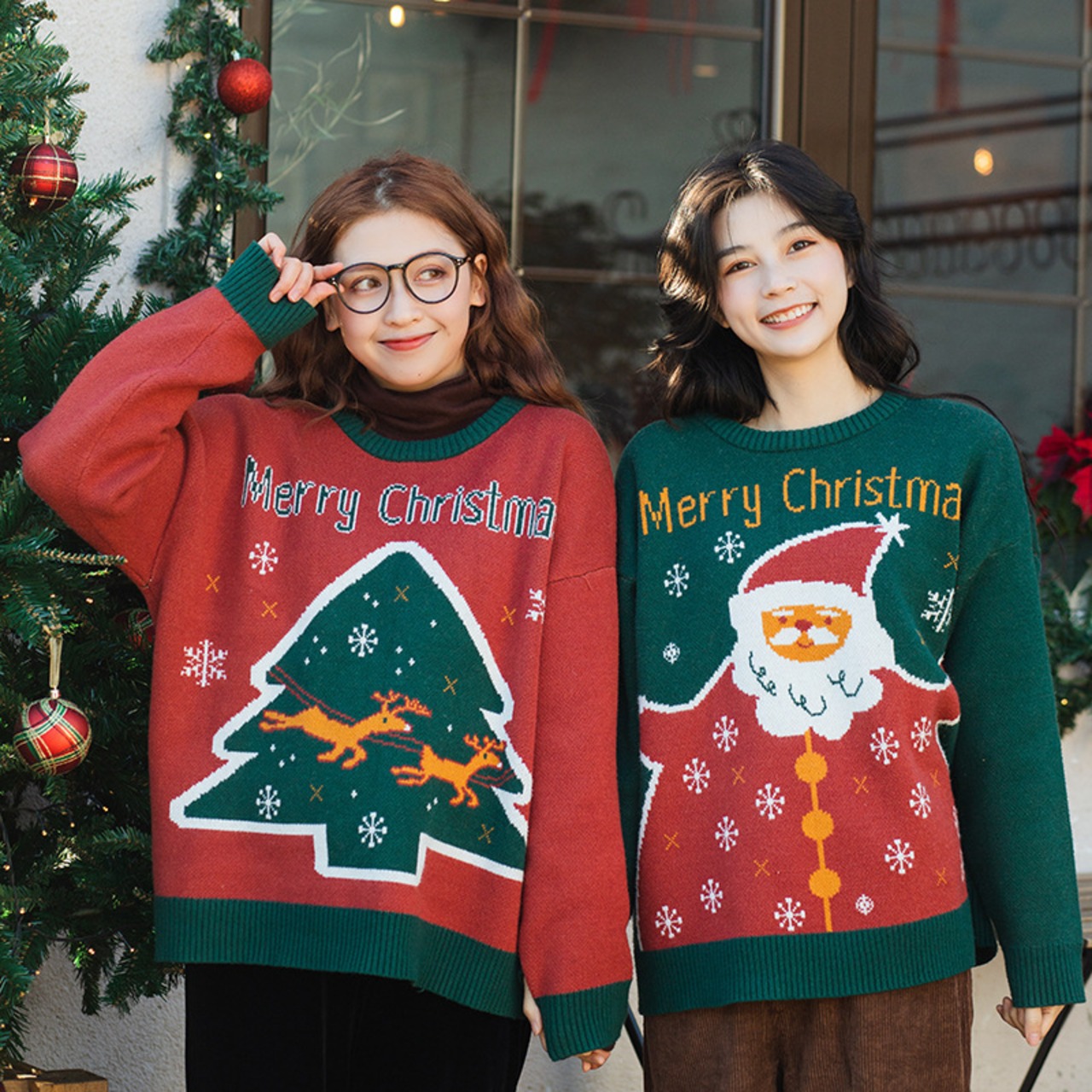 tops】クリスマスニットセーター N2281 | nanastyle