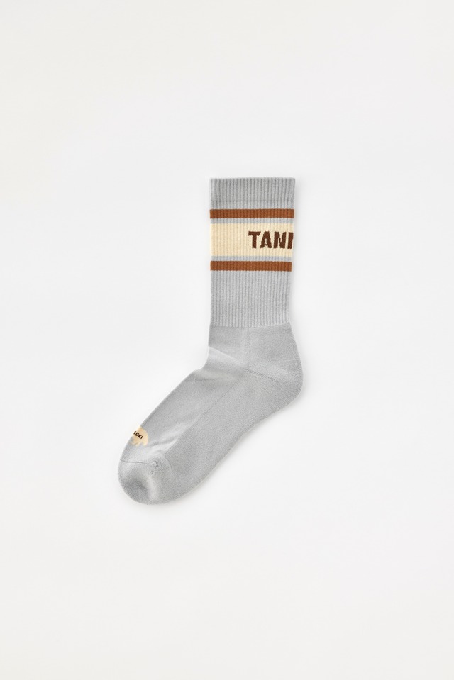 Sato Border Socks: Color Grey