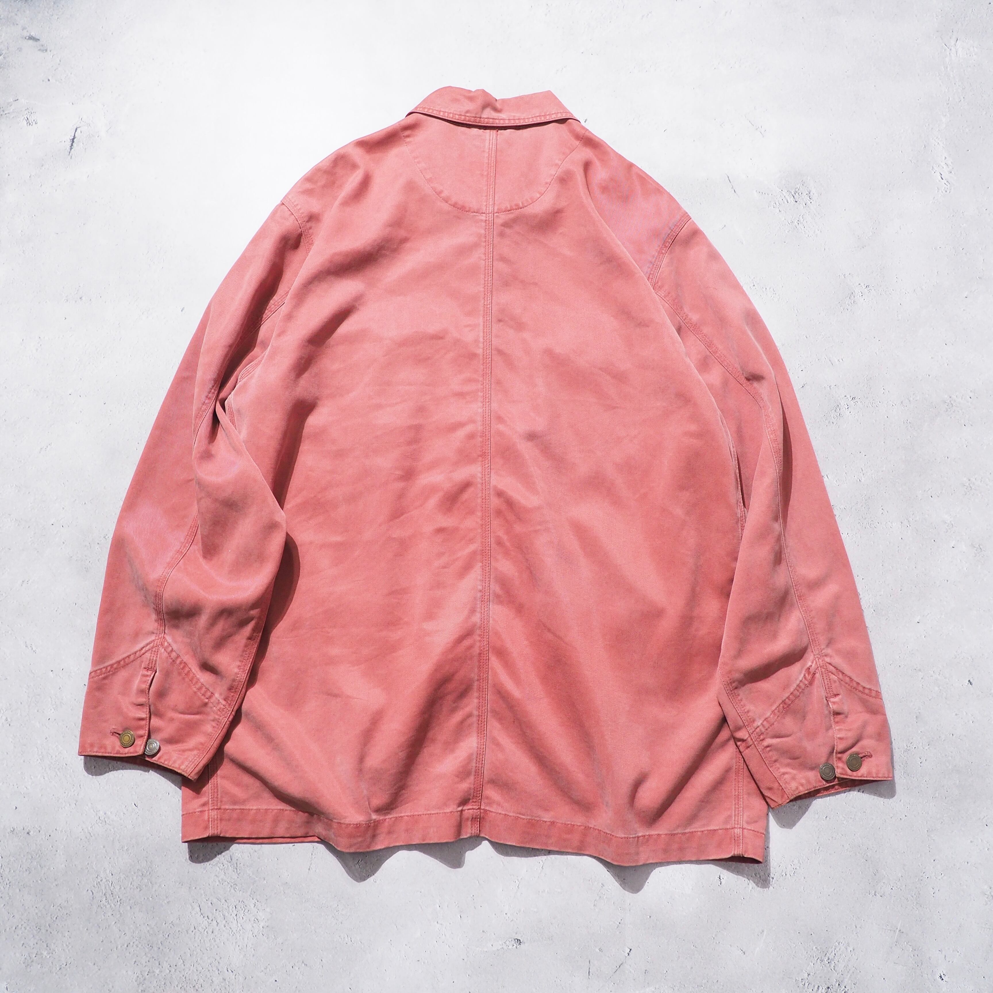 1980s " 紅鶴 " Beautiful Flamingo pink Color vintage Coverall jacket