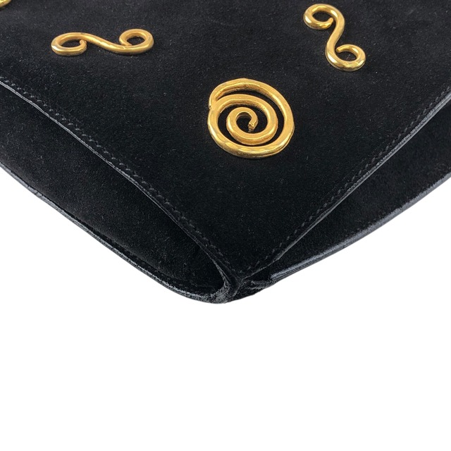 CELINE セリーヌ ショルダーバッグ ブラック スエード チェーン ワンハンドル vintage ヴィンテージ オールド a7wb8n