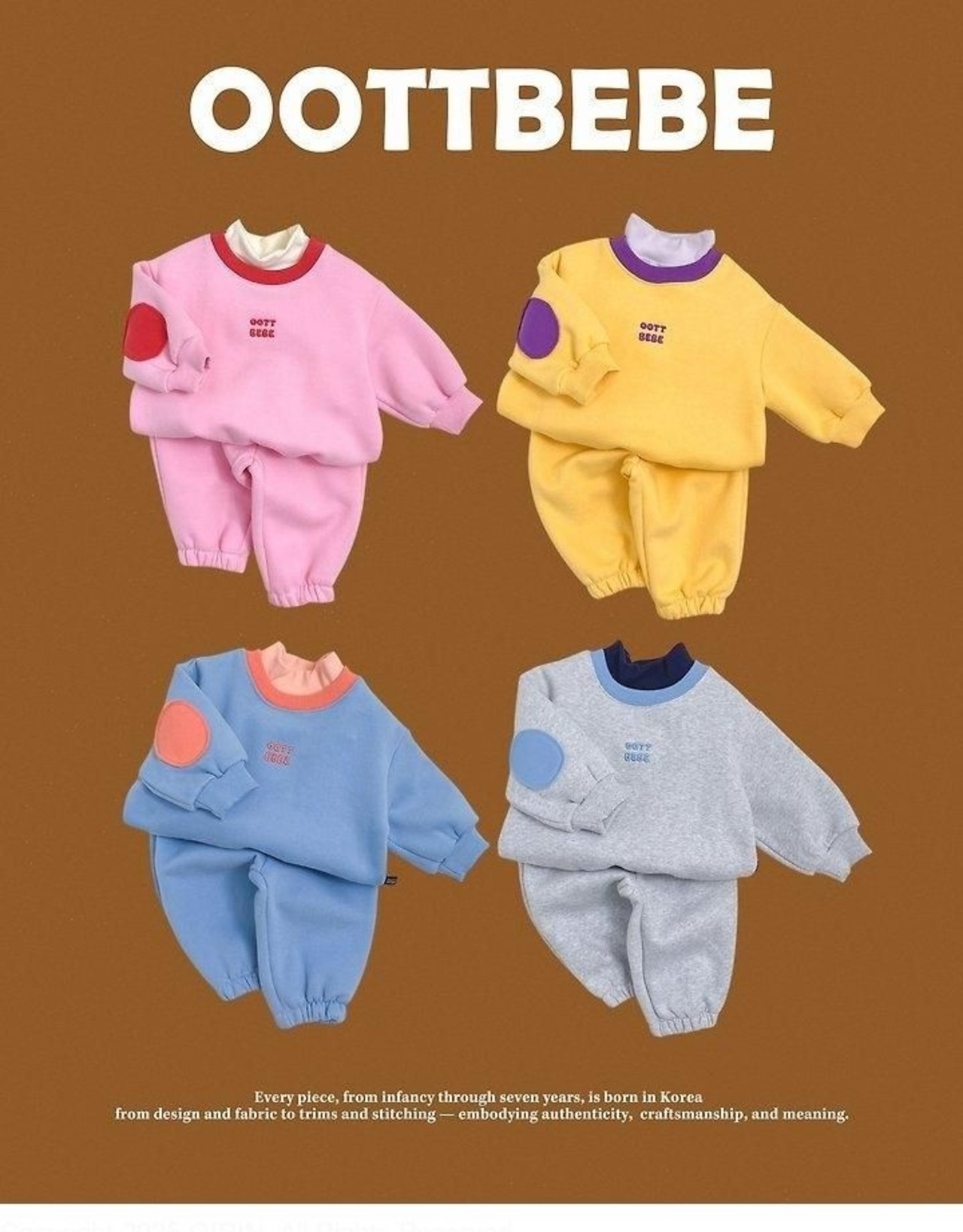 韓国子供服 / 26winter / oottbebe / ピエロ上下セット / ベビー&キッズ / 冬服 *XS~XL*
