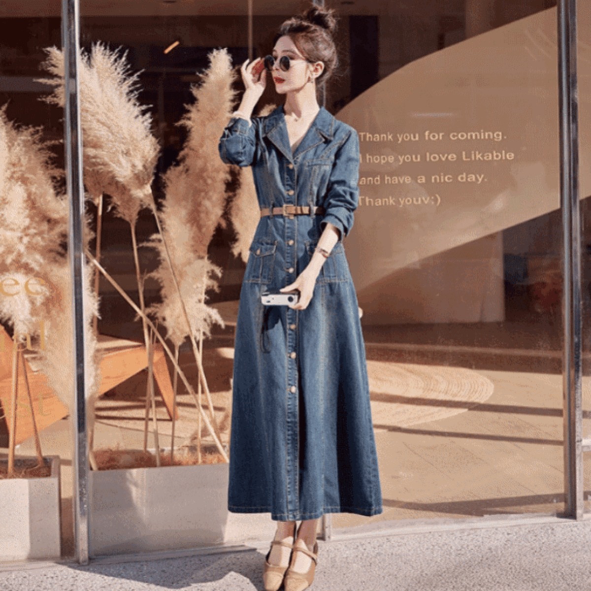 最終値下げ！Ameri(アメリ)デニムタイトロングワンピース ジレ ロングベスト Ameri VINTAGE - 最終値下げ！Ameri(アメリ)デニムタイトロング